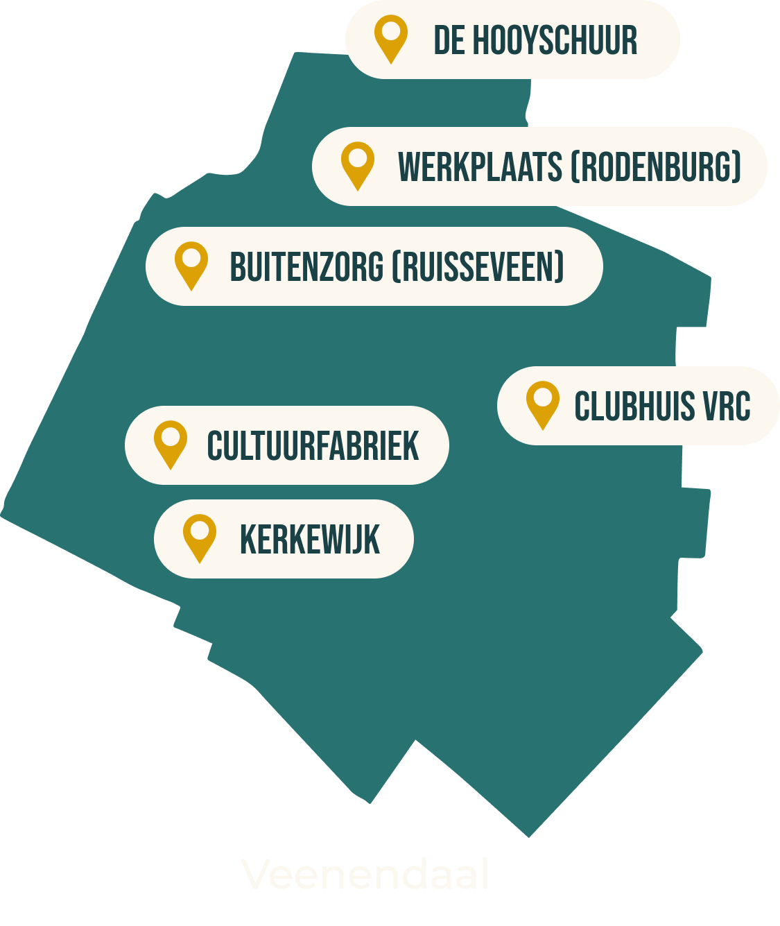 kaart veenendaal - Goed voor elkaar met onze locaties
